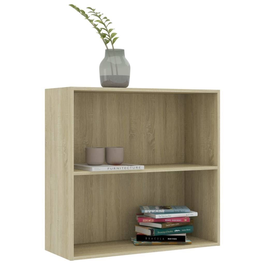 2-Tier Book Cabinet Sonoma Oak Chipboard K309435