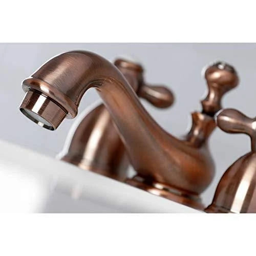 Antique Copper Mini-Widespread Bathroom Faucet B7259
