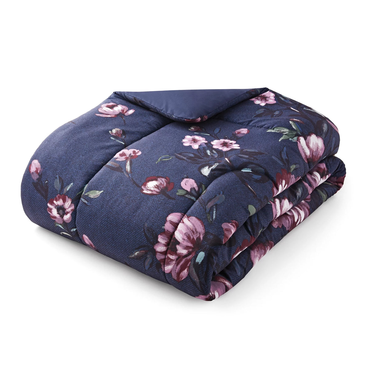 Blue Floral 10 Piece Queen Comforter Set with Sheets S732392