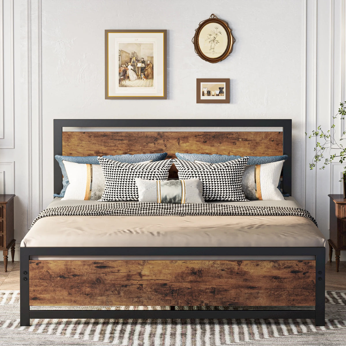 Queen Bed Frame with Headboard O123