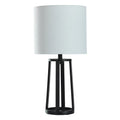 Matte Black Table Lamp with Drum Shade I152228