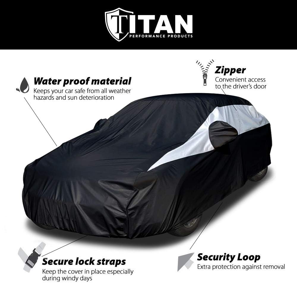 Jet Black Poly 210T Car Cover Pack of 2 N983