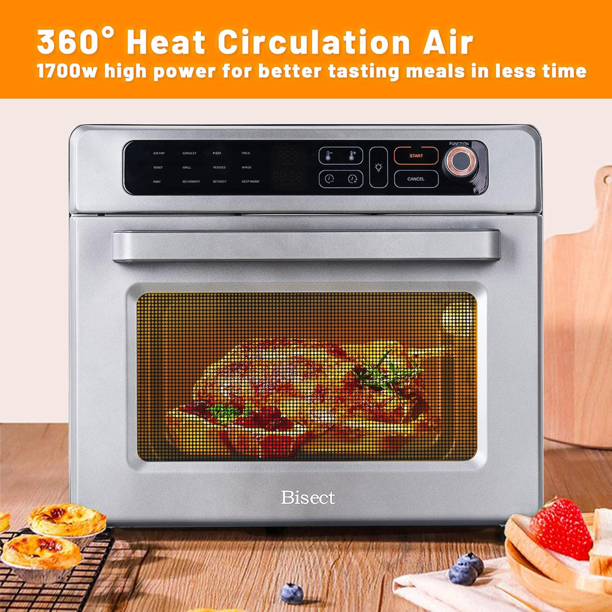 12-in-1 25QT Stainless Steel Air Fryer Toaster Oven O3913