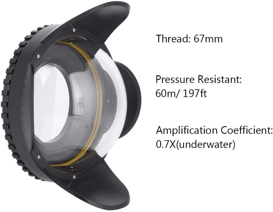 67mm Fisheye Wide Angle Lens Underwater Camera Housing Case M546
