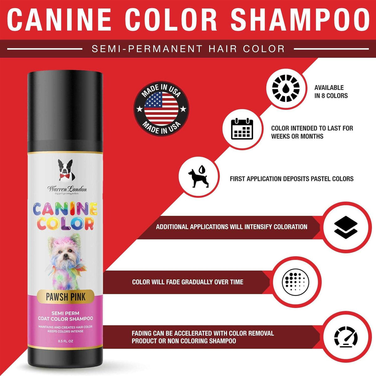 Semi Perm Coat Color Shampoo for Dogs F64943