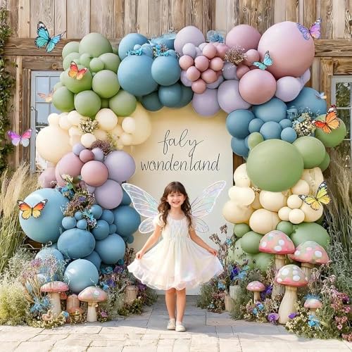 Christmas Balloon Arch Kit, Dark Green Red Pearl White Gold Balloons J100886