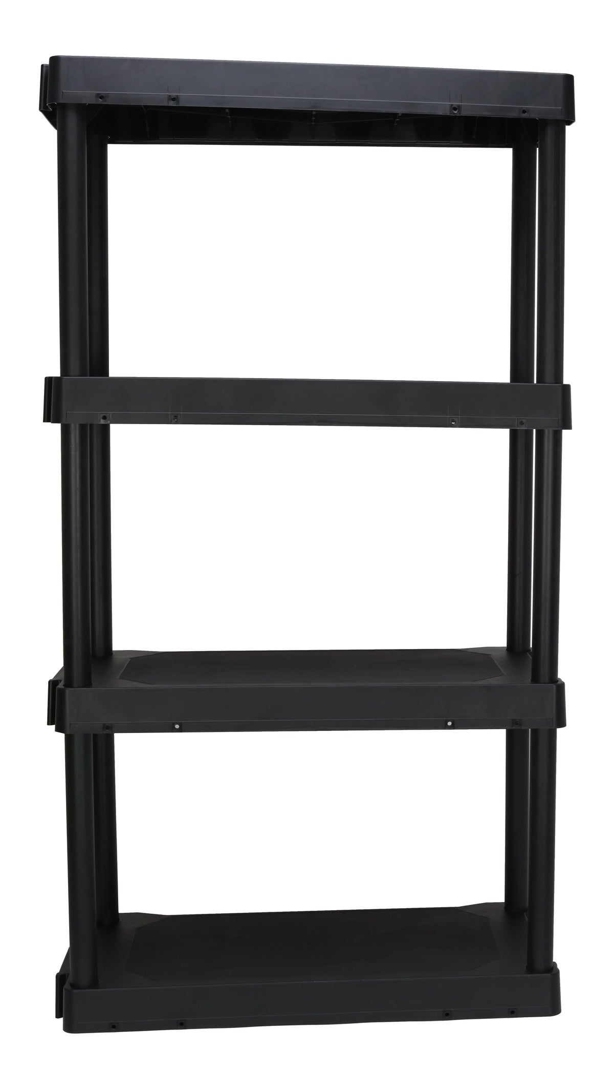 Plastic 4-Tier Storage Shelves Black A751