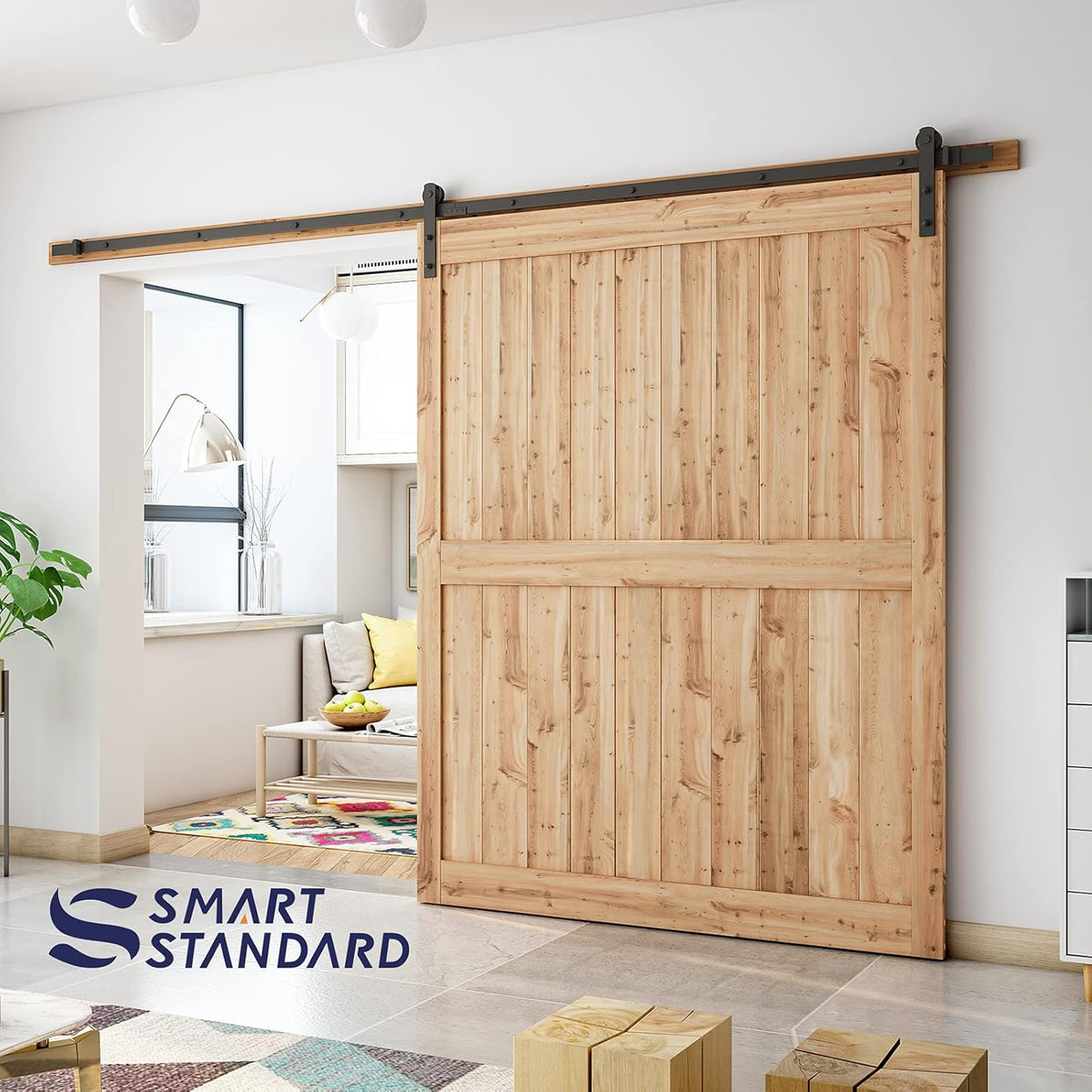 11ft Heavy Duty Sliding Barn Door Hardware Kit T4790