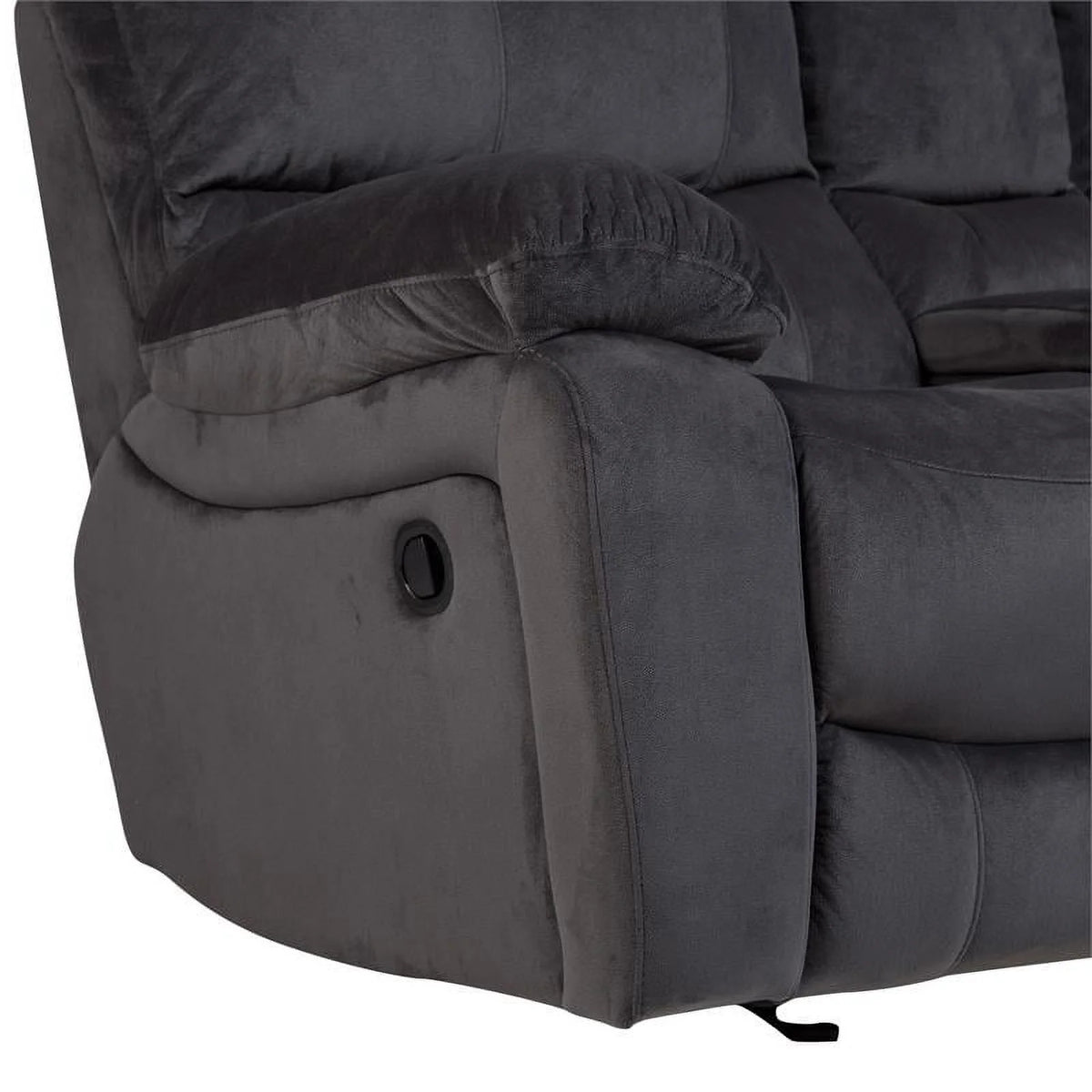 Steel Blue Reclining Gliding Loveseat F4624