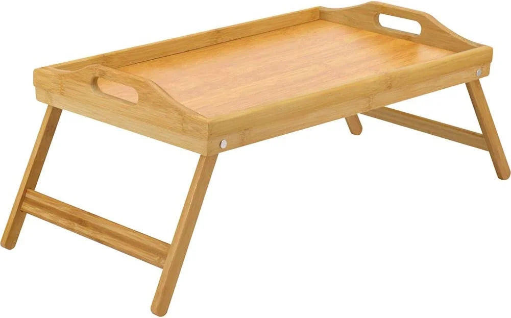 Portable Folding Bamboo Bed Table Brown 20 x 12 x 2.5 Q47445