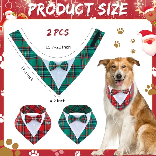 2 Pcs Christmas Dog Tuxedo Outfit Q211407