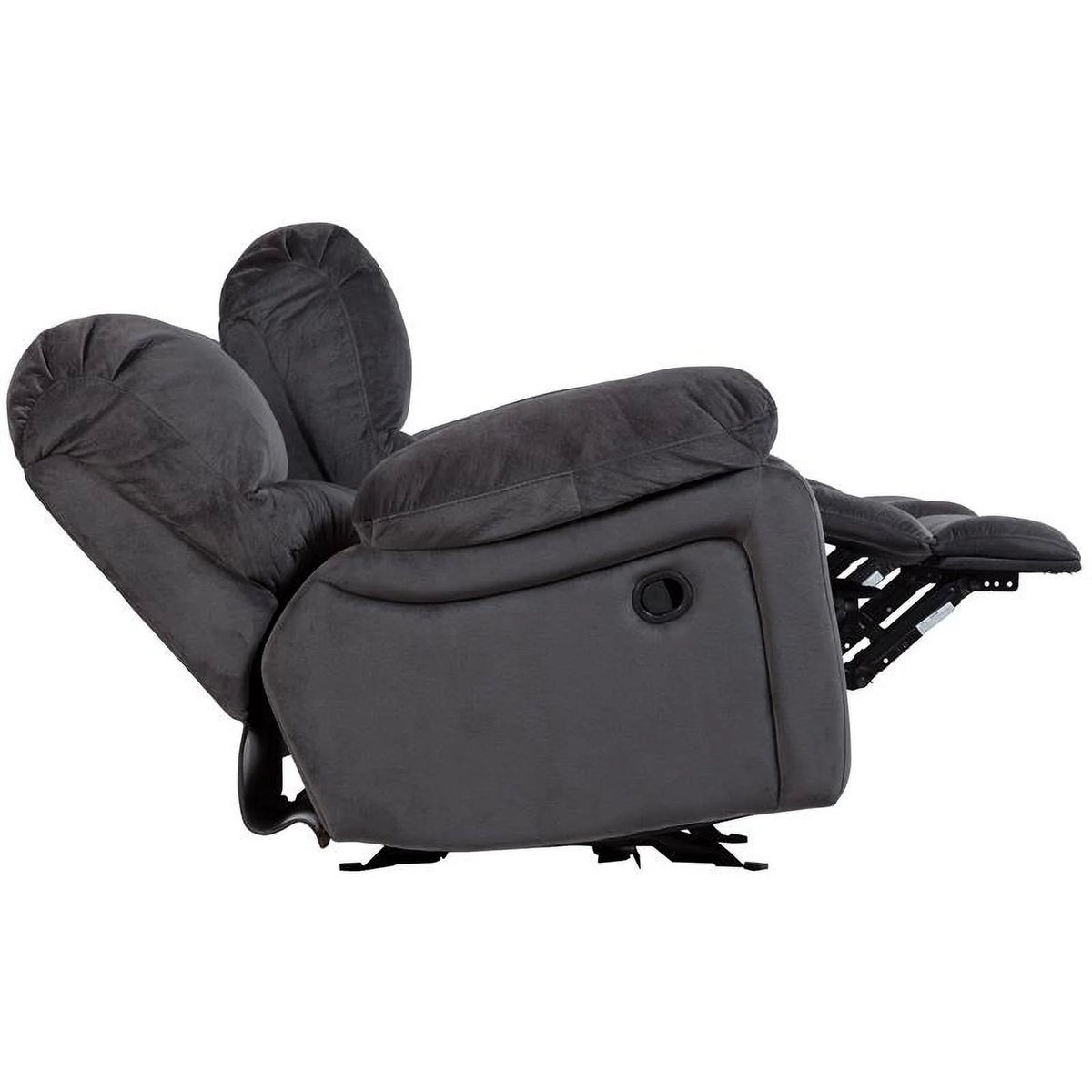 Steel Blue Reclining Gliding Loveseat F4624