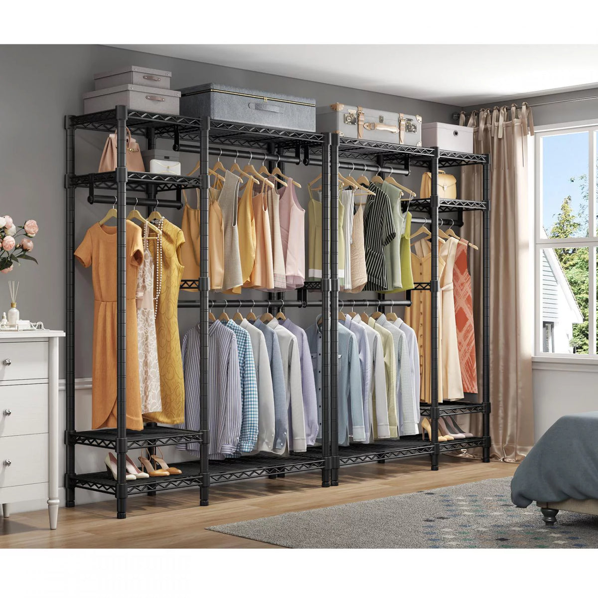 White Metal Garment Rack W763029