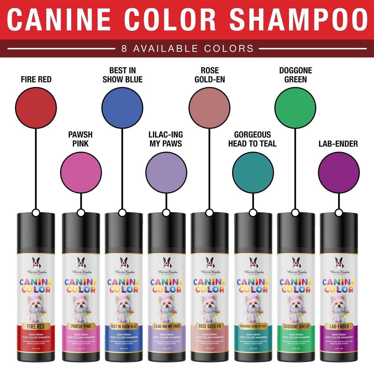 Semi Perm Coat Color Shampoo for Dogs F64943