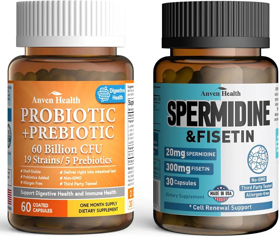 Spermidine & Probiotics 60 Billion CFU 20mg Fisetin C165495