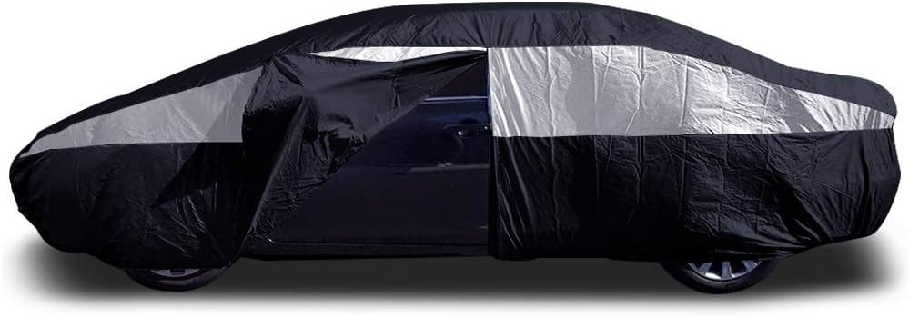 Jet Black Poly 210T Car Cover Pack of 2 N983
