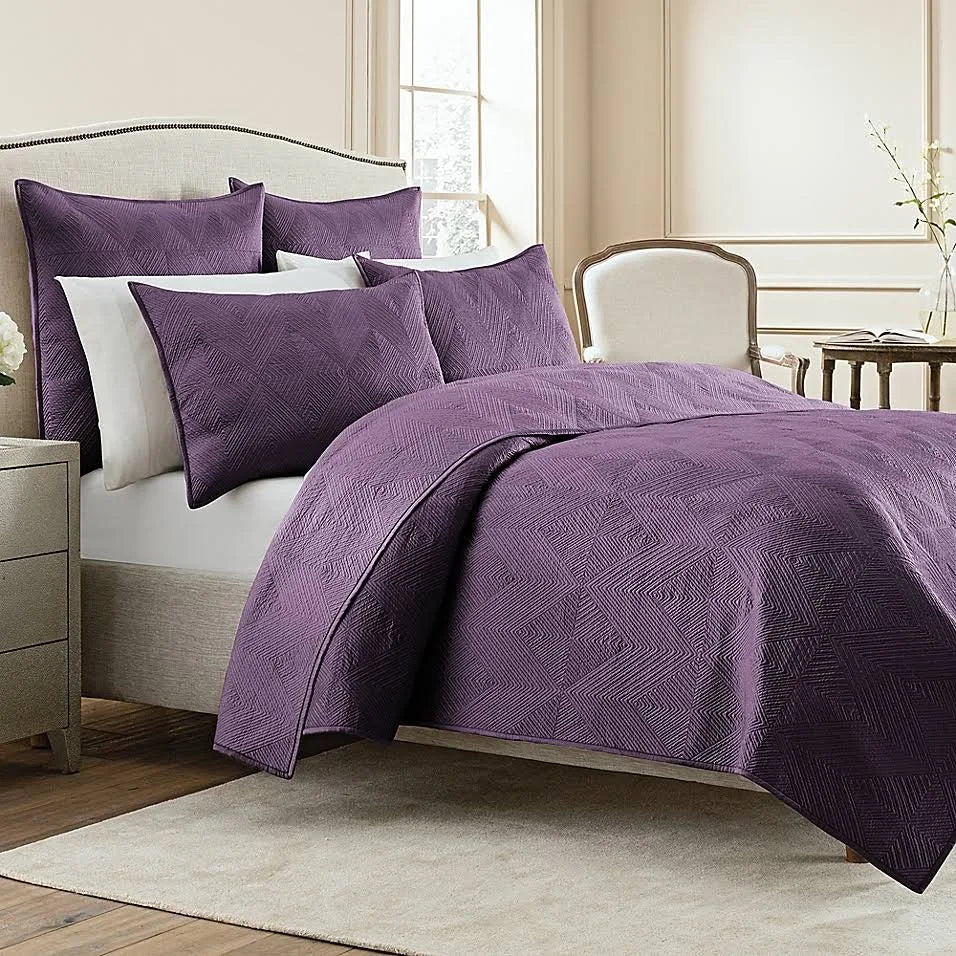 Twin Purple Coverlet H1882