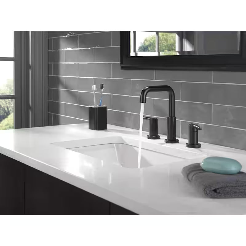 8 in. Widespread 2-Handle Bathroom Faucet Matte Black V747485