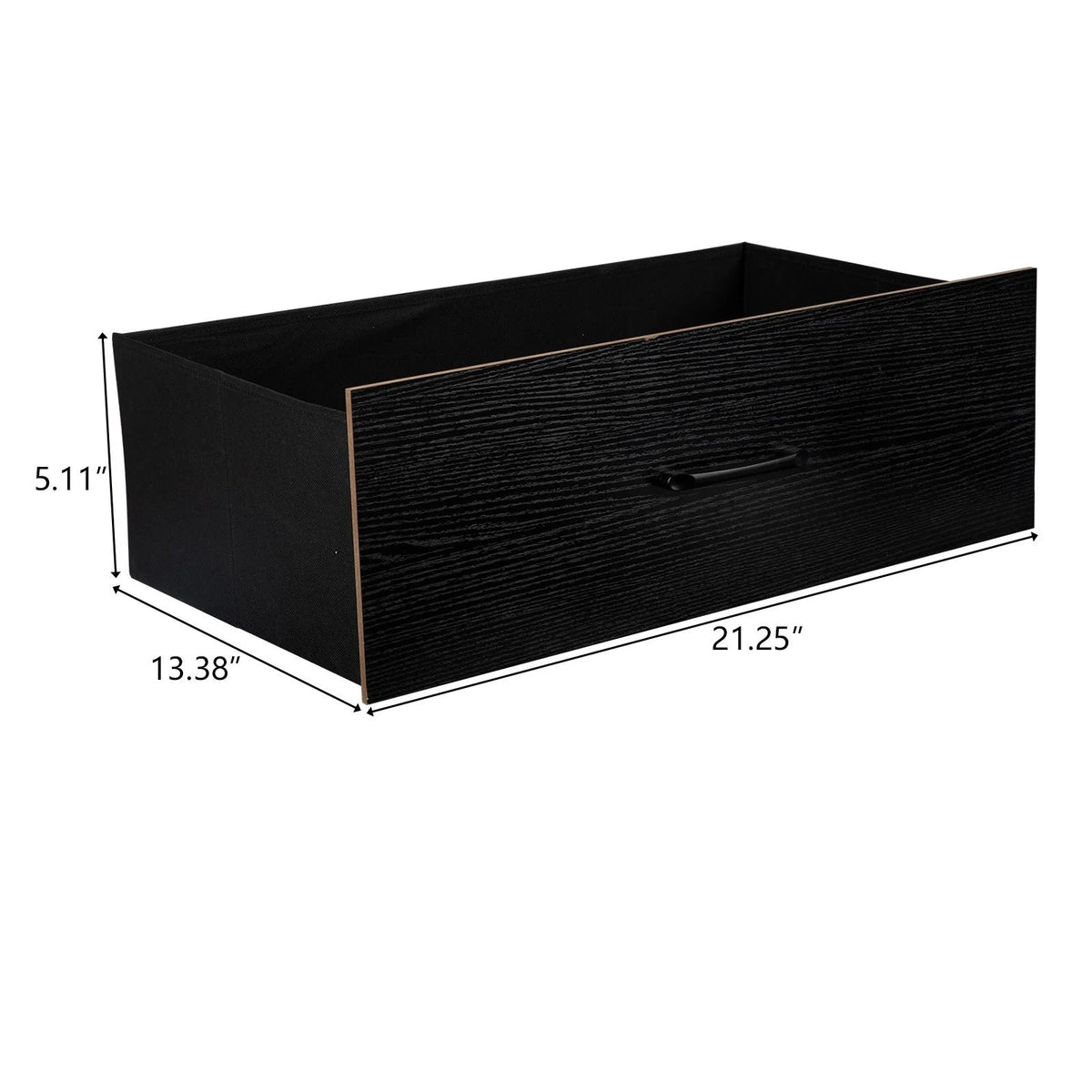 Black 4 Drawer Wood Dresser S7592