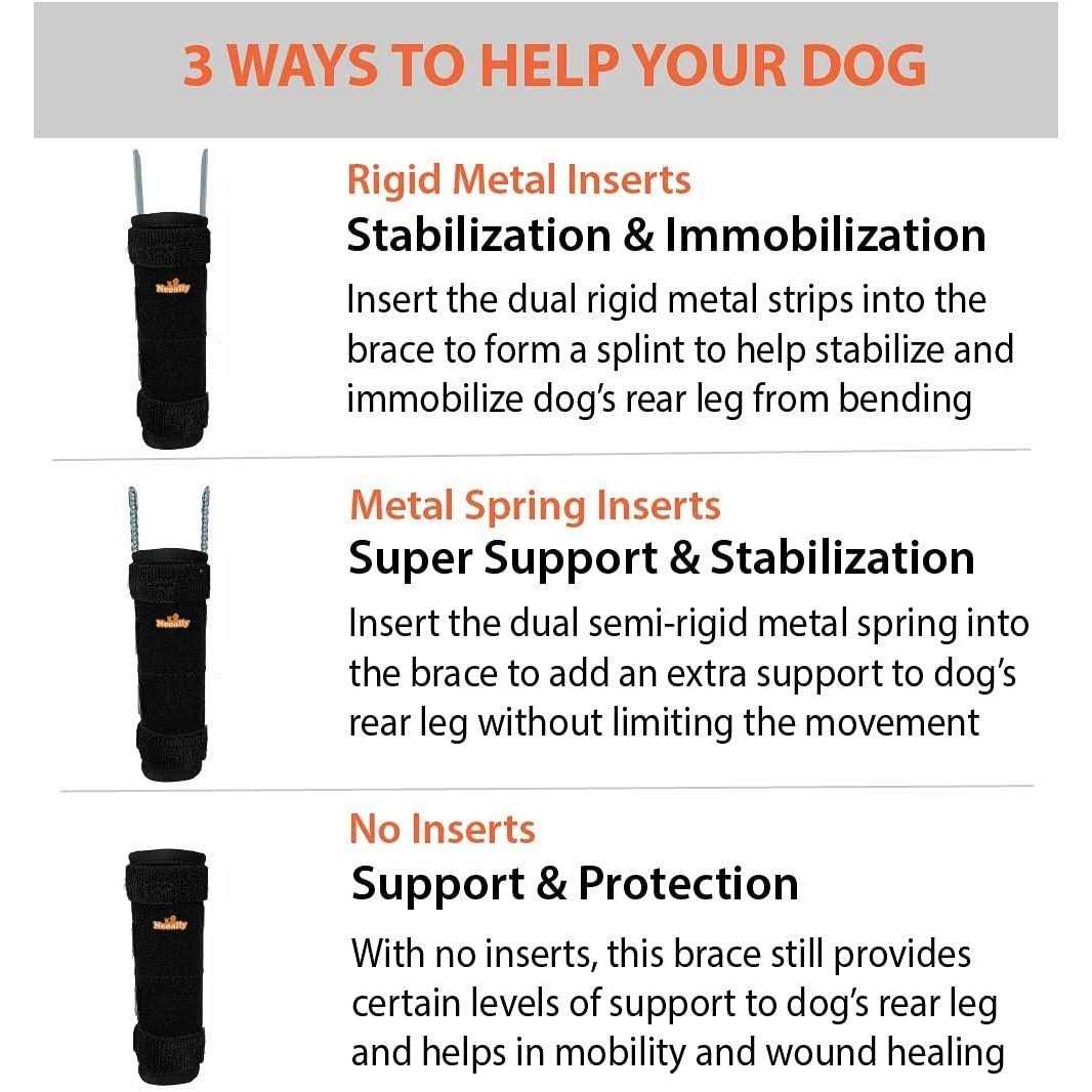 3-in-1 Dog Rear Leg Support Splint Braces O928565