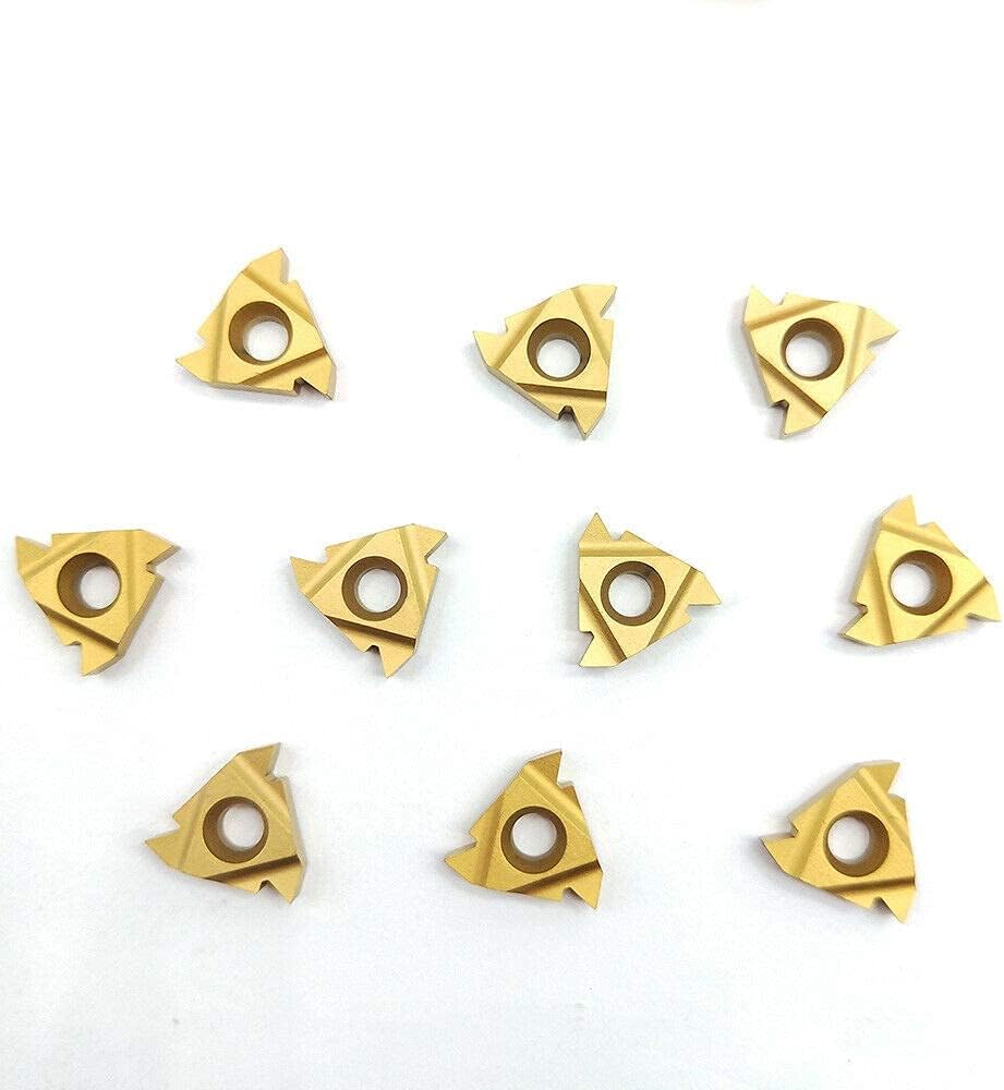 10PCS 16ER AG60 Indexable Carbide Threading Insert Blade with External Threading Turning Tool Holder Z6562