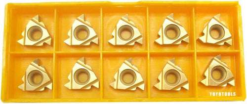 10PCS 16ER AG60 Indexable Carbide Threading Insert Blade with External Threading Turning Tool Holder Z6562