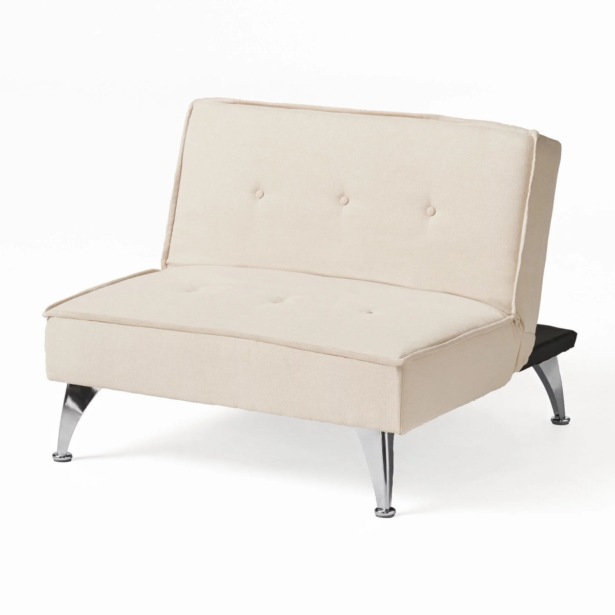 Ivory Fabric Reclining Chair Ottoman O71070