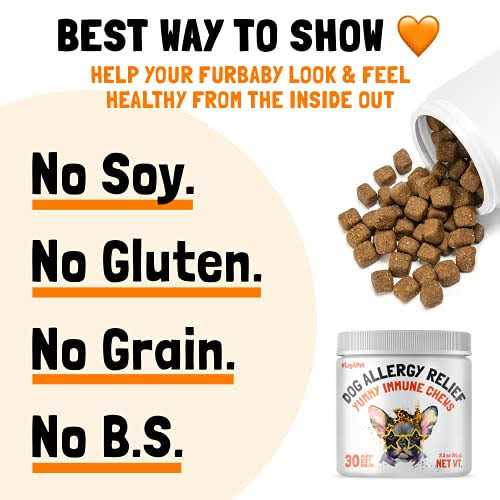Allergy Relief Chews for Dogs with Kelp Colostrum & Bee Pollen Z7268