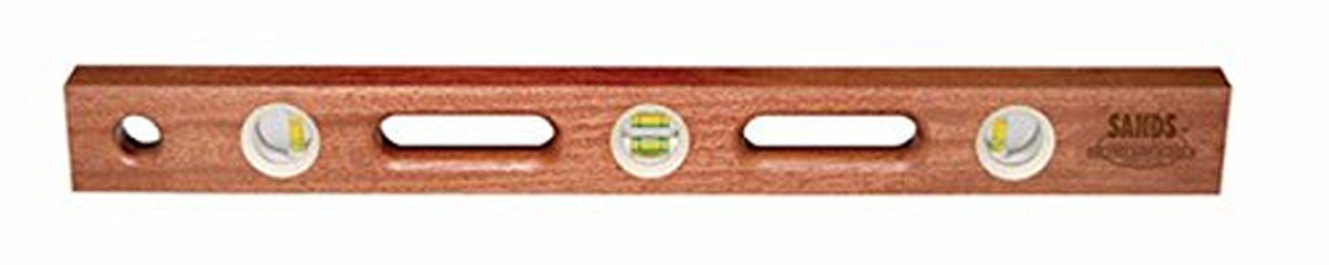 Mahogany Carpenter Level with 45-Degree Vial, 4 Vials, 24-inch K52201
