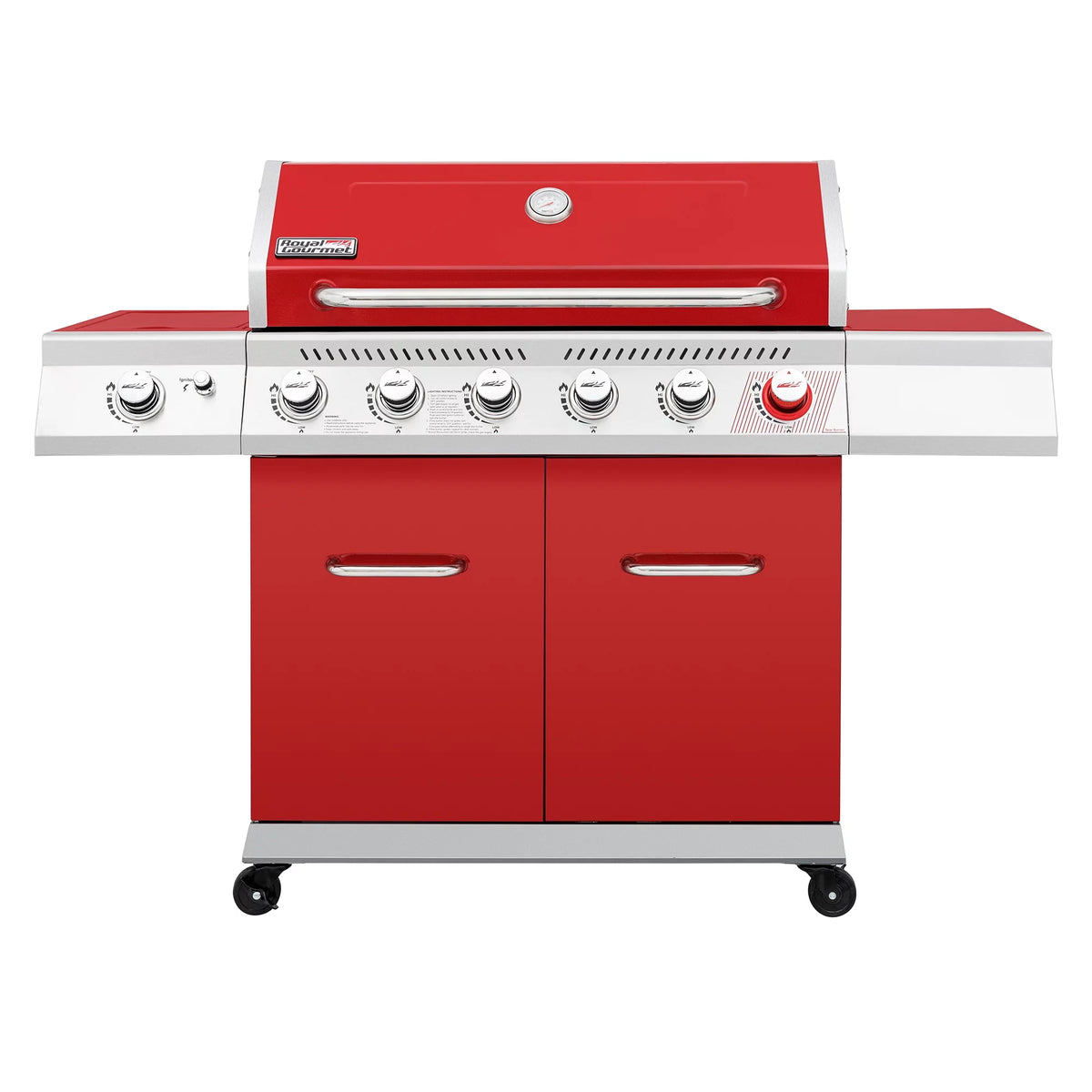 6-Burner Gas Grill with Sear Burner and Side Burner O5851