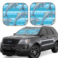Dolphin Windshield Sun Shade 2-Piece Car Front Window Sunshade Y71760