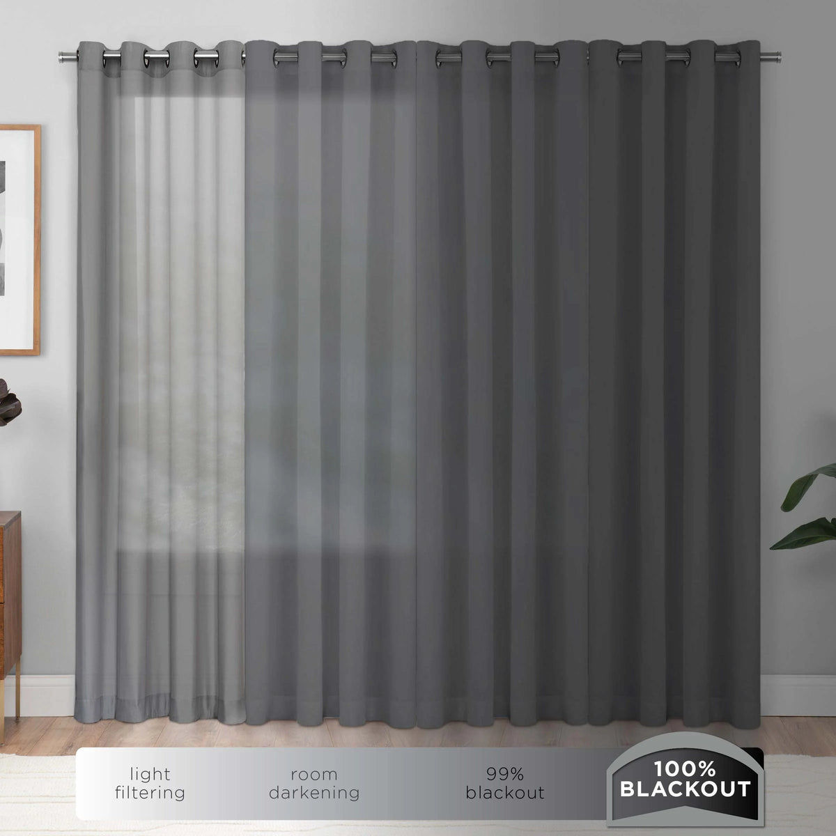 Spa Blue 100% Blackout Rod Pocket Curtain Panel V689