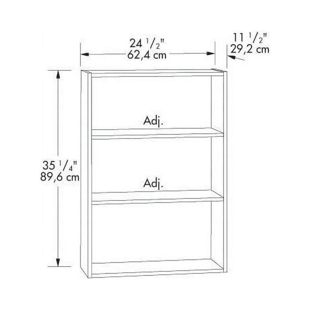 3-Shelf Engineered Wood Bookcase W19843