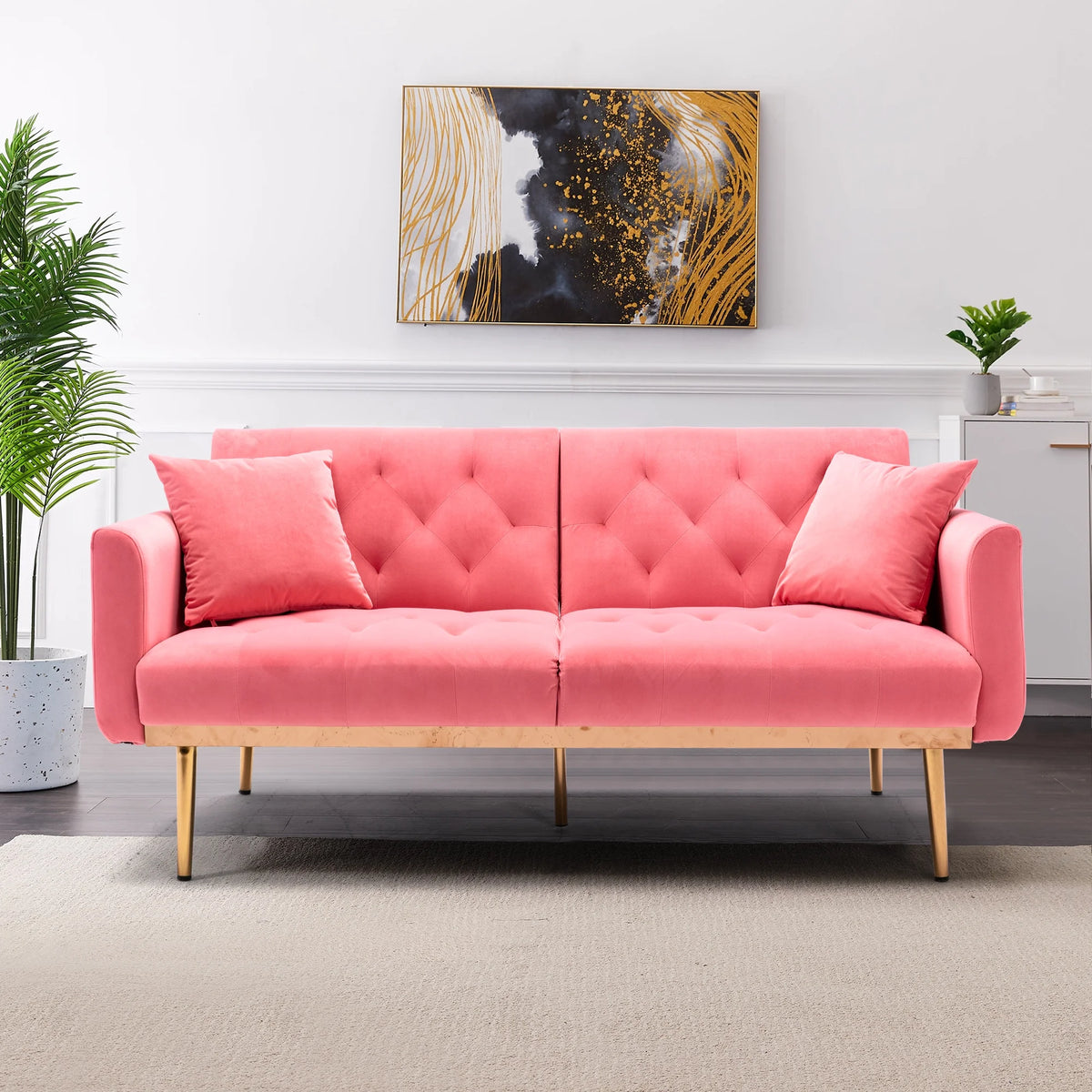 Velvet Sofa with Metal Feet N13192