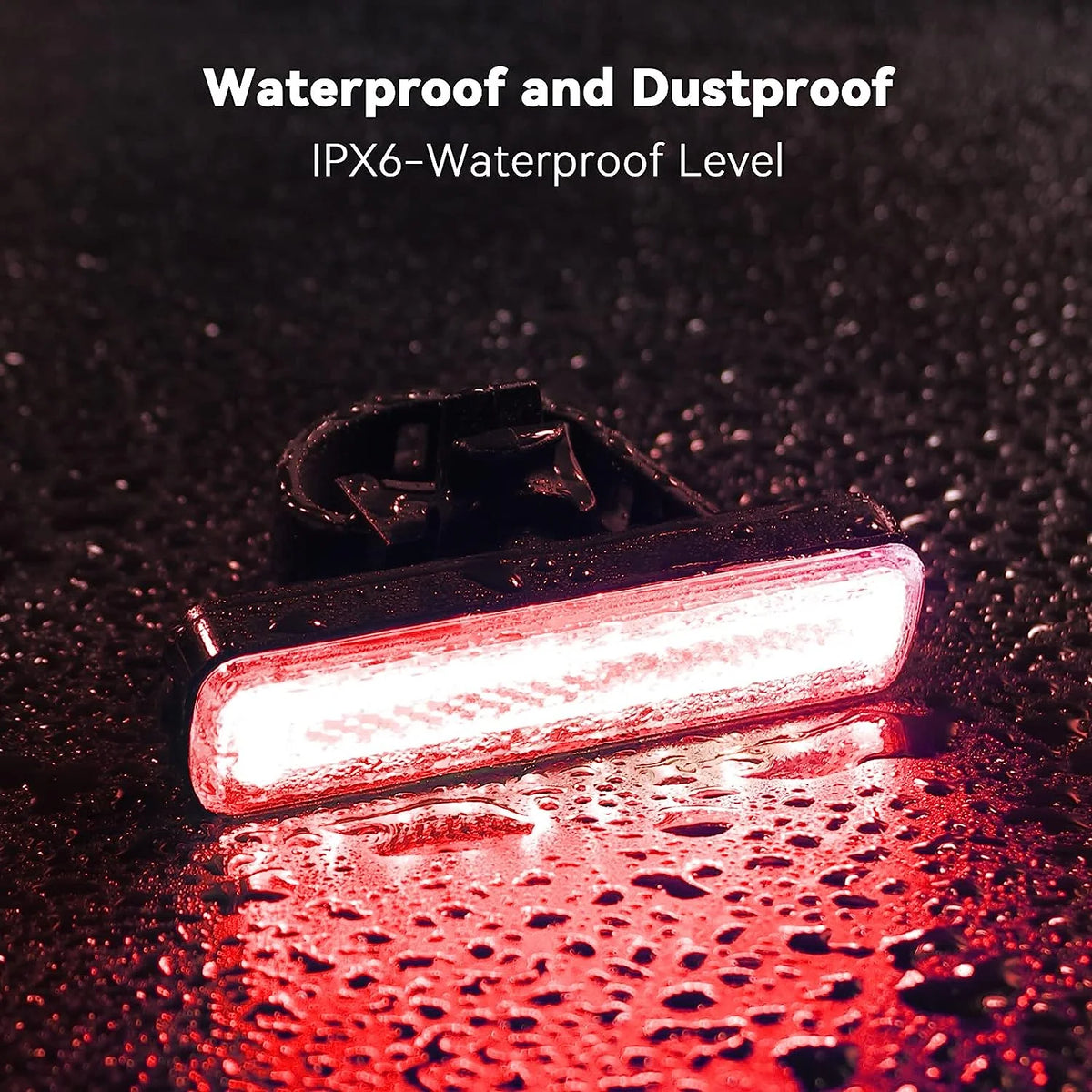 USB-C Rechargeable LED Bicycle Rear Light, Waterproof, 7 Colors 14 Modes O171743