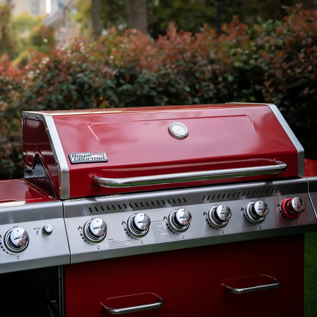 6-Burner Gas Grill with Sear Burner and Side Burner O5851