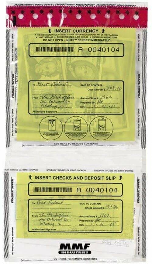 Tamper-evident Twin Deposit Bags 100 pack C989795