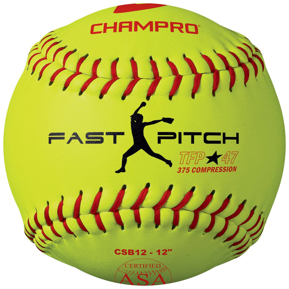 12 in Leather Softball Dozen X516