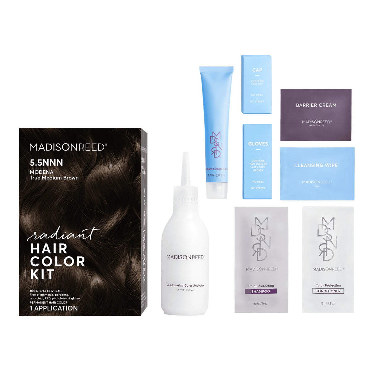 Permanent Hair Color Kit, True Medium Brown, 8-Piece Kit I7709